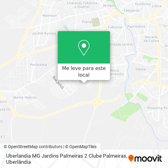 Uberlandia MG Jardins Palmeiras 2 Clube Palmeiras mapa