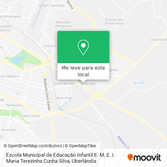 Escola Municipal de Educação Infantil E. M. E. I. Maria Terezinha Cunha Silva mapa