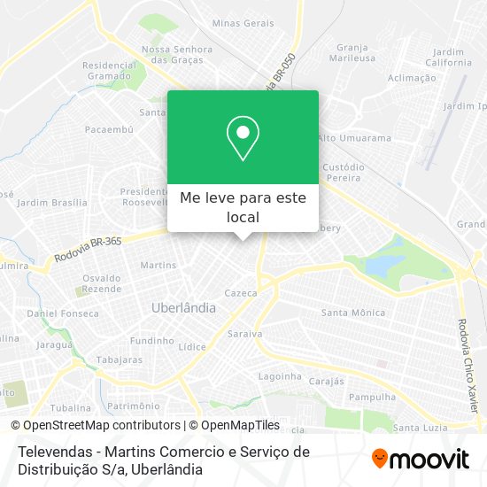 Televendas - Martins Comercio e Serviço de Distribuição S / a mapa