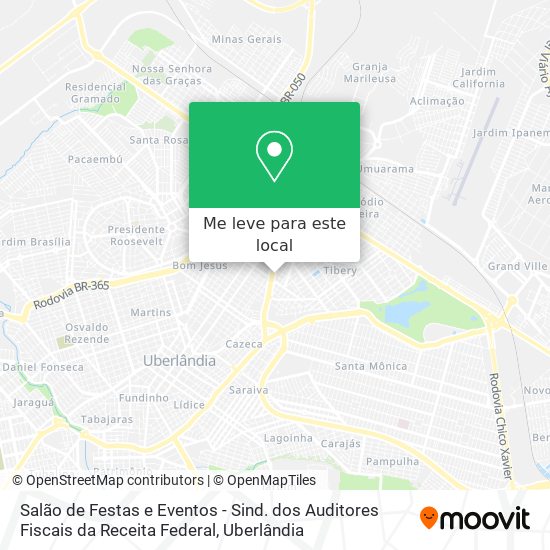 Salão de Festas e Eventos - Sind. dos Auditores Fiscais da Receita Federal mapa