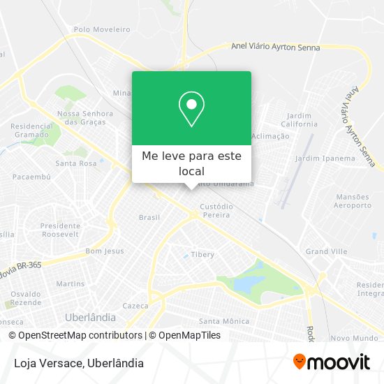 Loja Versace mapa