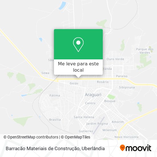 Barracão Materiais de Construção mapa