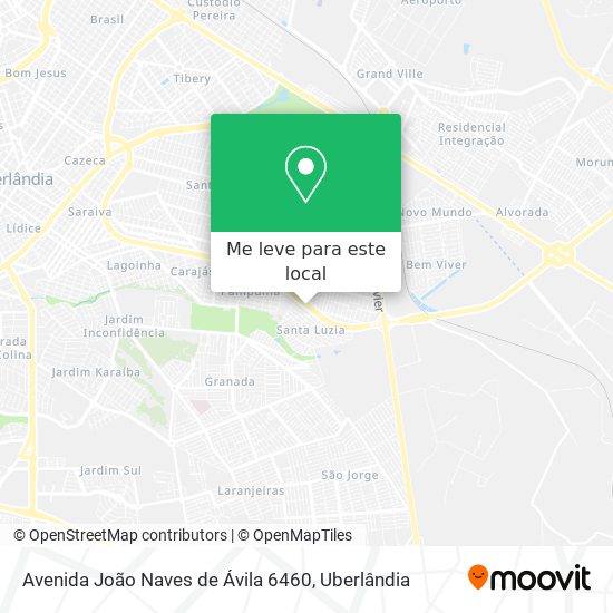 Avenida João Naves de Ávila 6460 mapa