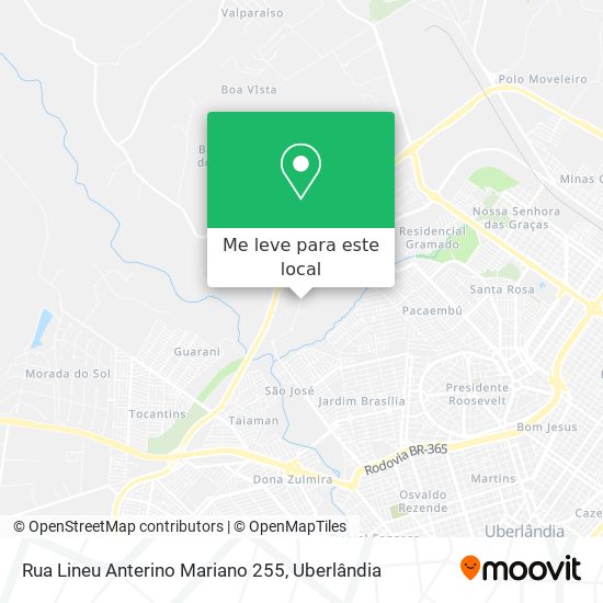 Rua Lineu Anterino Mariano 255 mapa