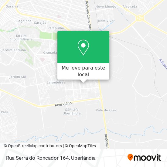 Rua Serra do Roncador 164 mapa
