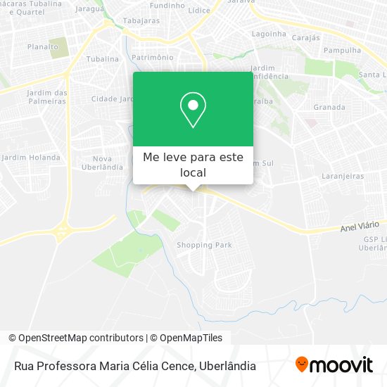 Rua Professora Maria Célia Cence mapa
