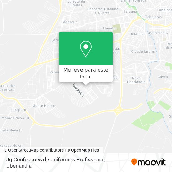 Jg Confeccoes de Uniformes Profissionai mapa