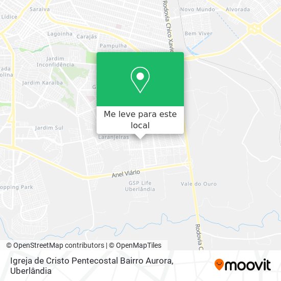 Igreja de Cristo Pentecostal Bairro Aurora mapa