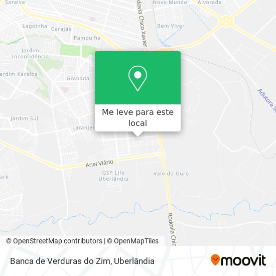 Banca de Verduras do Zim mapa