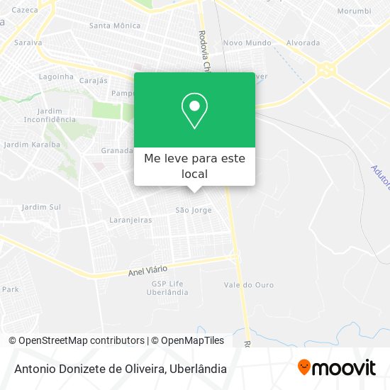 Antonio Donizete de Oliveira mapa