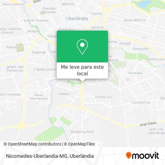 Nicomedes-Uberlandia-MG mapa