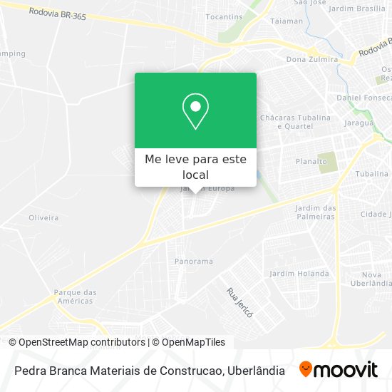 Pedra Branca Materiais de Construcao mapa