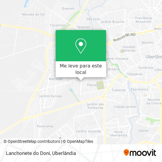 Lanchonete do Doni mapa