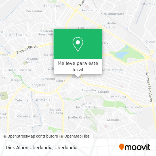 Disk Alhos Uberlandia mapa