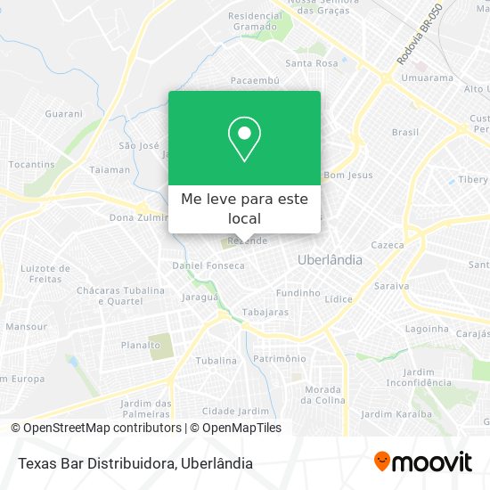 Texas Bar Distribuidora mapa