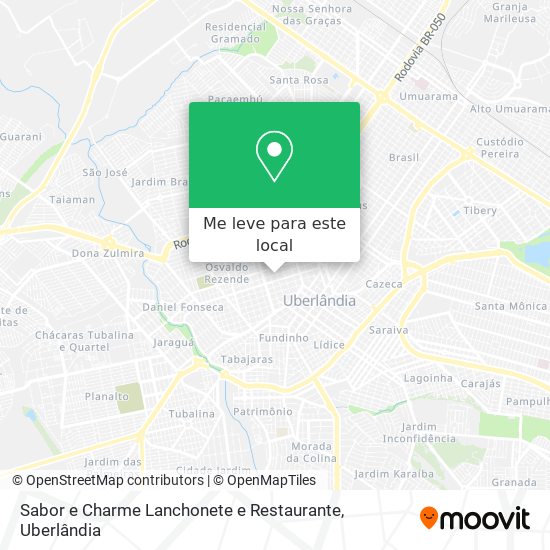 Sabor e Charme Lanchonete e Restaurante mapa