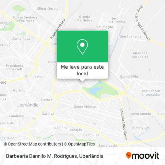 Barbearia Dannilo M. Rodrigues mapa