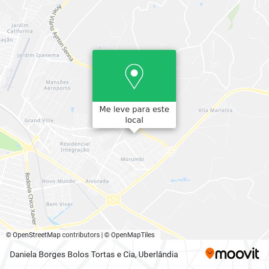 Daniela Borges Bolos Tortas e Cia mapa