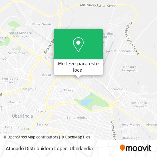 Atacado Distribuidora Lopes mapa