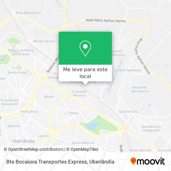 Bte Bocaiuva Transportes Express mapa