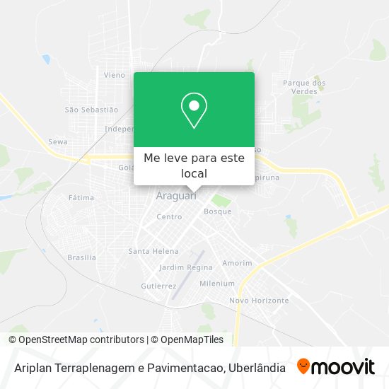 Ariplan Terraplenagem e Pavimentacao mapa