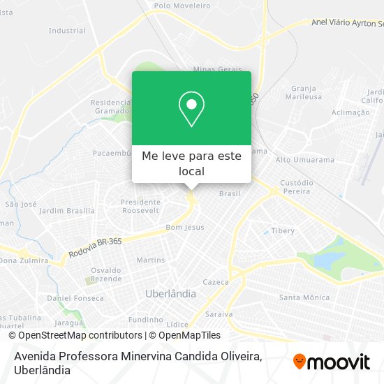 Avenida Professora Minervina Candida Oliveira mapa