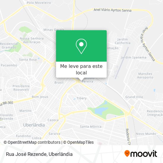 Rua José Rezende mapa
