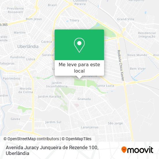 Avenida Juracy Junqueira de Rezende 100 mapa