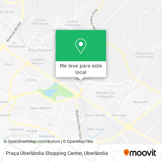Praça Uberlândia Shopping Center mapa