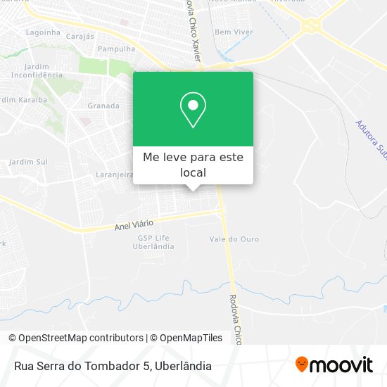 Rua Serra do Tombador 5 mapa