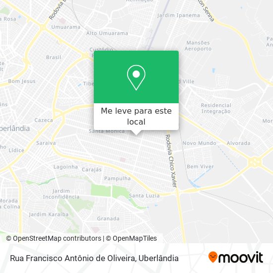 Rua Francisco Antônio de Oliveira mapa