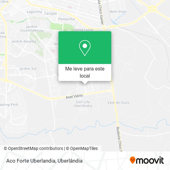 Aco Forte Uberlandia mapa