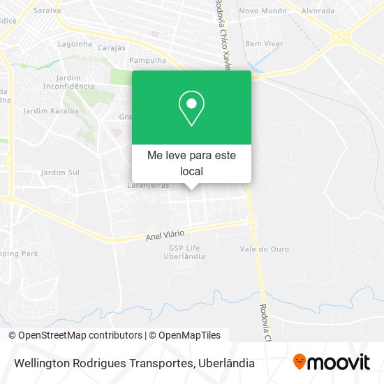 Wellington Rodrigues Transportes mapa