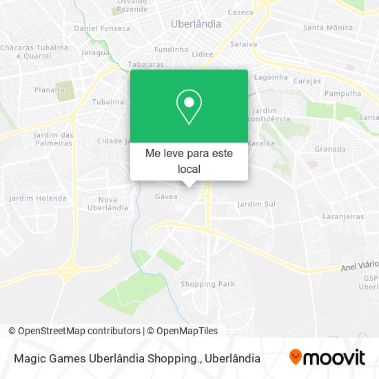Magic Games Uberlândia Shopping. mapa