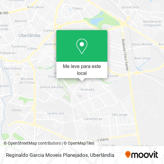 Reginaldo Garcia Moveis Planejados mapa