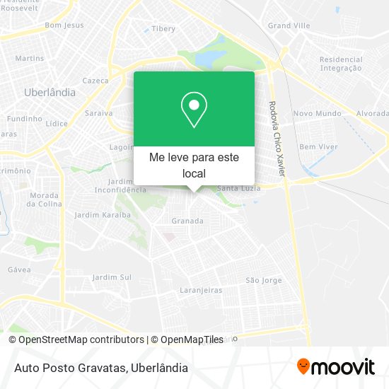 Auto Posto Gravatas mapa