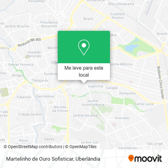 Martelinho de Ouro Sofisticar mapa