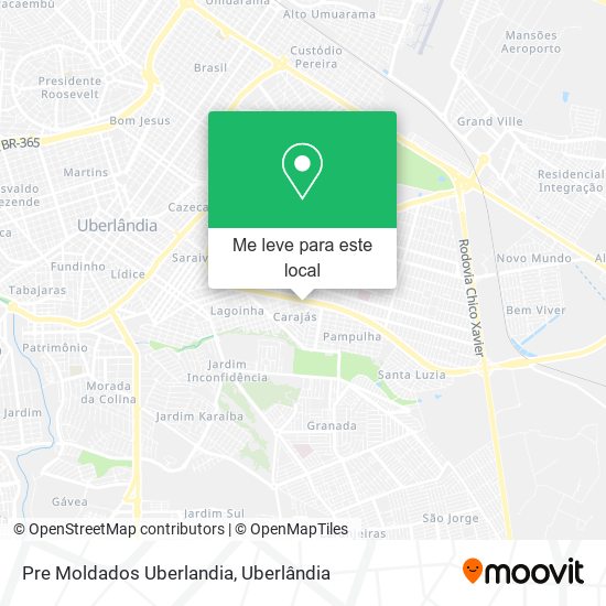 Pre Moldados Uberlandia mapa