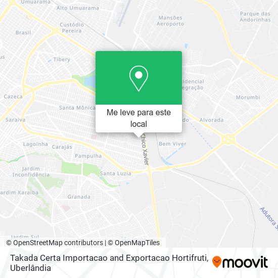 Takada Certa Importacao and Exportacao Hortifruti mapa