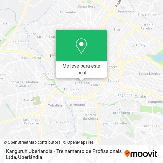 Kanguruh Uberlandia - Treinamento de Profissionais Ltda mapa