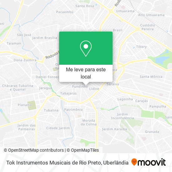 Tok Instrumentos Musicais de Rio Preto mapa