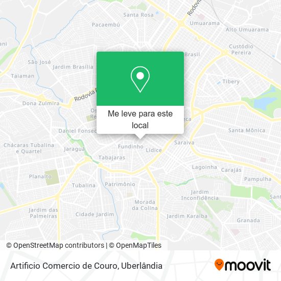 Artificio Comercio de Couro mapa
