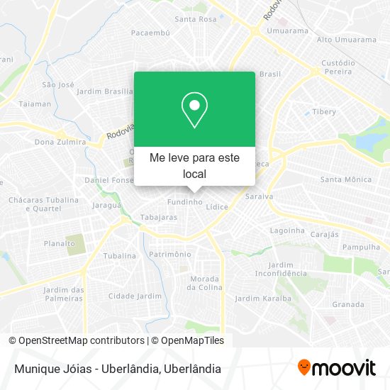 Munique Jóias - Uberlândia mapa