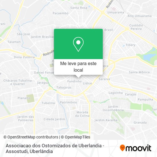 Associacao dos Ostomizados de Uberlandia - Assostudi mapa