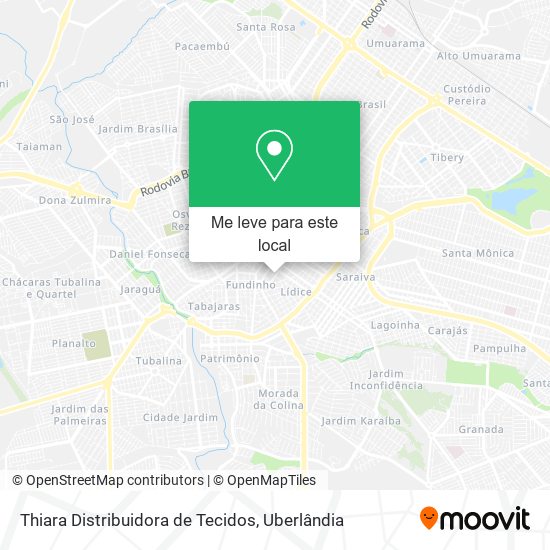 Thiara Distribuidora de Tecidos mapa