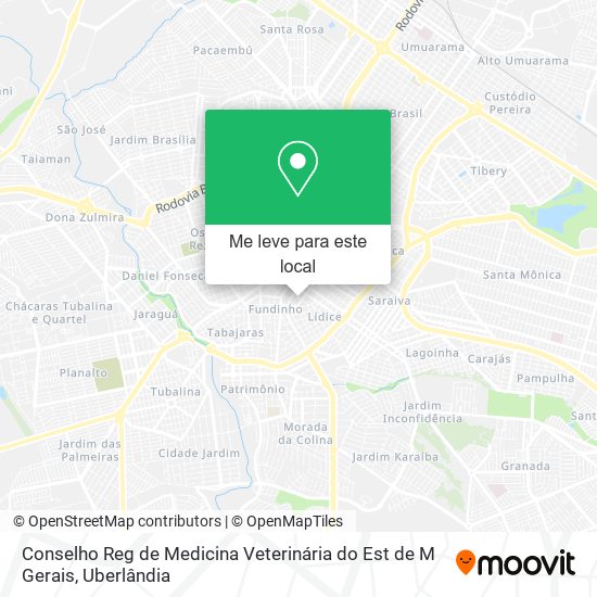 Conselho Reg de Medicina Veterinária do Est de M Gerais mapa