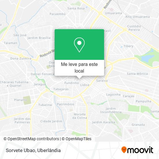 Sorvete Ubao mapa