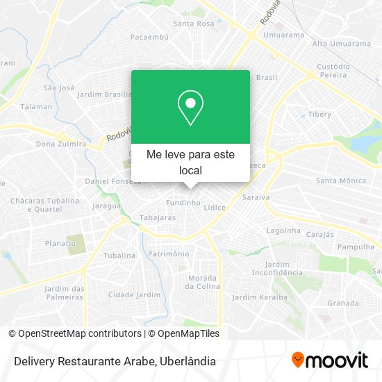Delivery Restaurante Arabe mapa