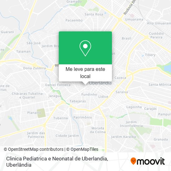 Clinica Pediatrica e Neonatal de Uberlandia mapa