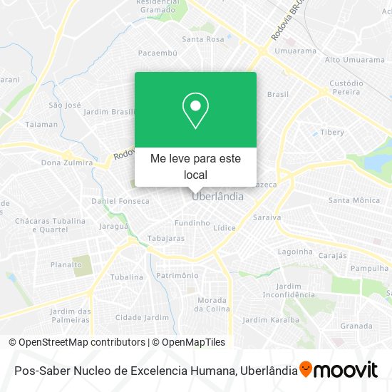 Pos-Saber Nucleo de Excelencia Humana mapa